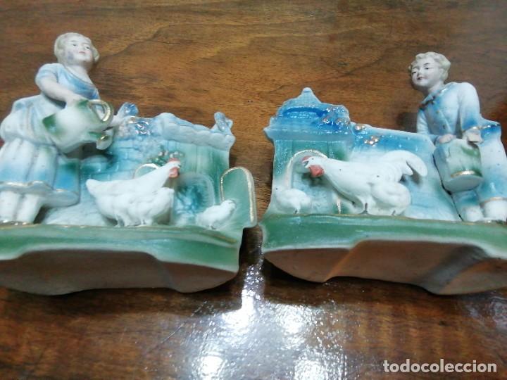 Antig&uuml;edades: *PAREJA DE BISCUITS CON JARDINERA.(Rf:TV/*c) - Foto 6