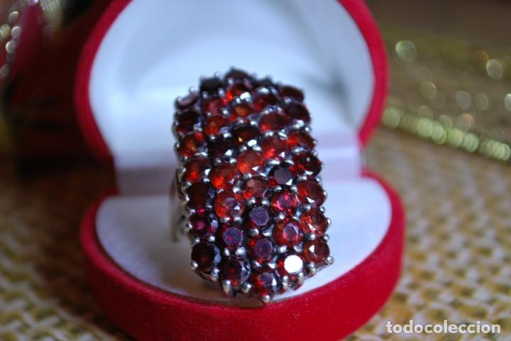 Antig&uuml;edades: Anillo de plata de LEY y 39 piedras. - Foto 3