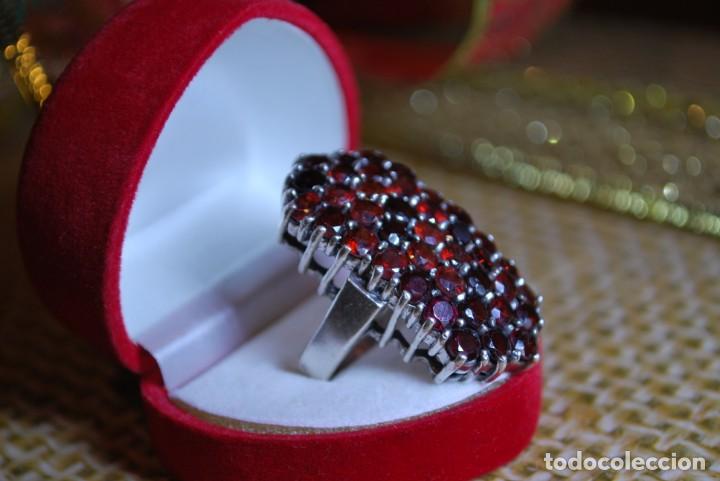 Antig&uuml;edades: Anillo de plata de LEY y 39 piedras. - Foto 4