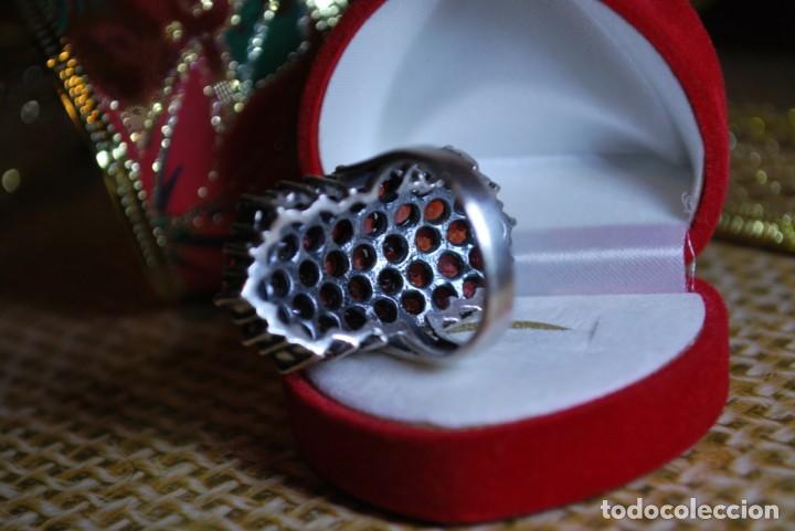 Antig&uuml;edades: Anillo de plata de LEY y 39 piedras. - Foto 5