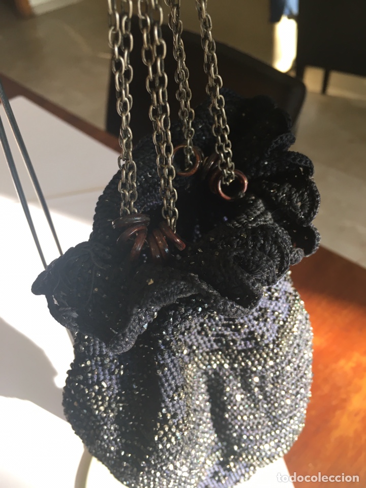 Antig&uuml;edades: Bolso limosnera azabaches. SXIX finales - Foto 3