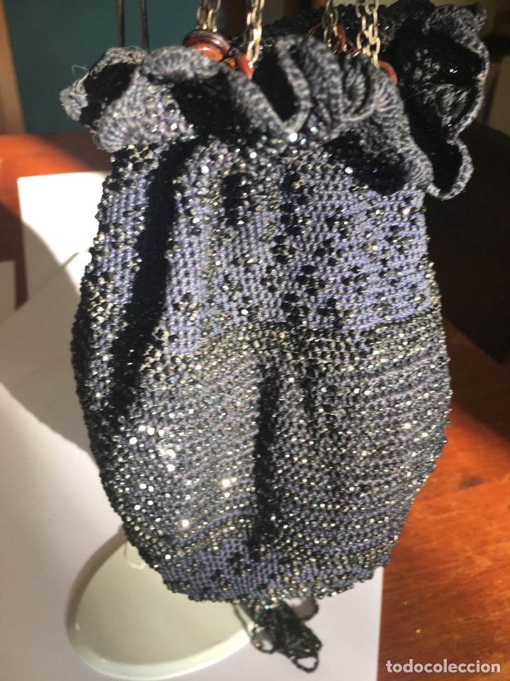 Antig&uuml;edades: Bolso limosnera azabaches. SXIX finales - Foto 8