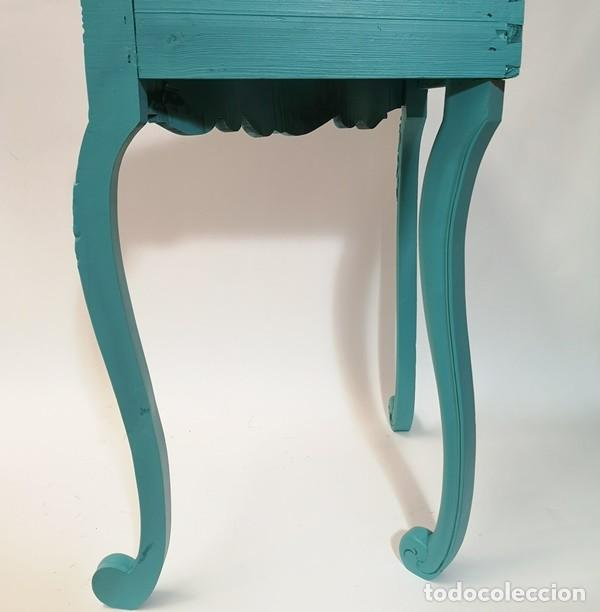Antig&uuml;edades: Mesa Rinconera Azul - Foto 9