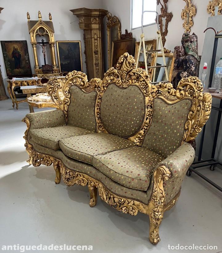 Antig&uuml;edades: Gran tresillo estilo franc&eacute;s - Foto 1
