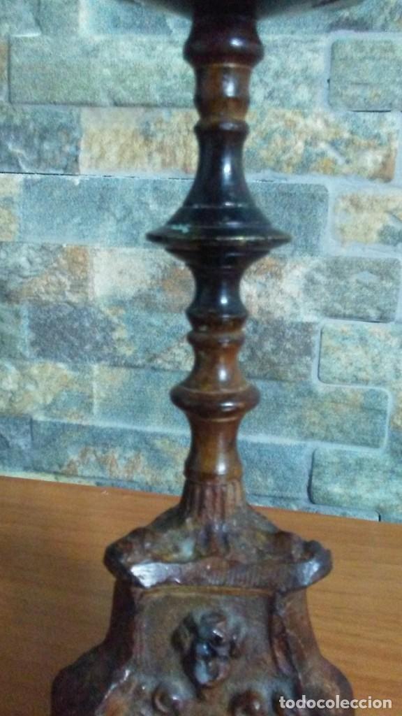 Antig&uuml;edades: CANDELABRO LACADO DE BRONCE - Foto 3