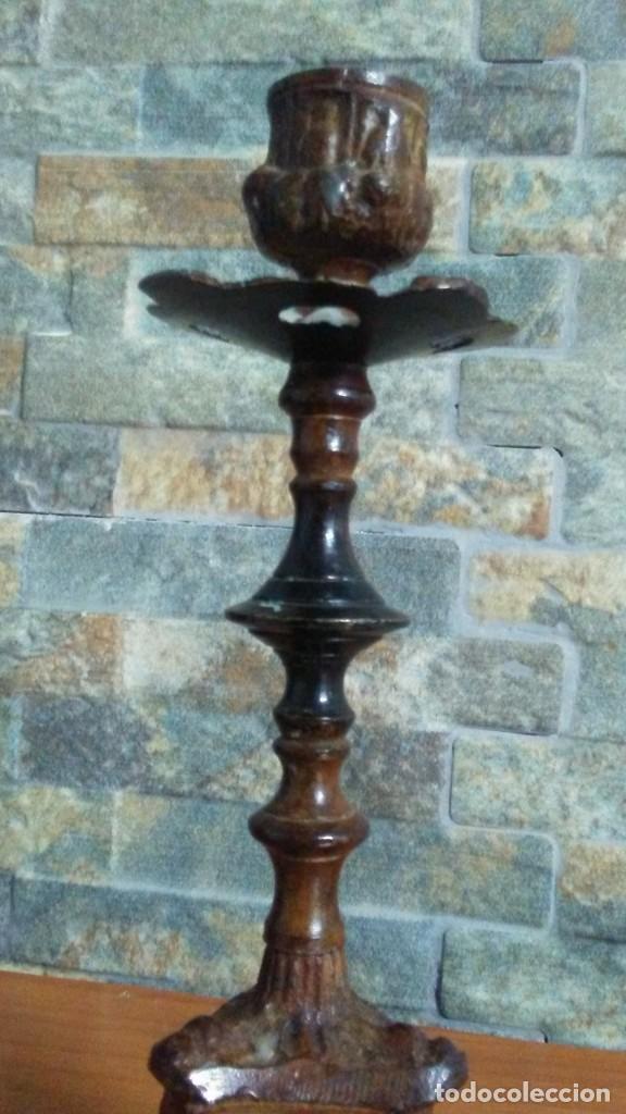 Antig&uuml;edades: CANDELABRO LACADO DE BRONCE - Foto 4