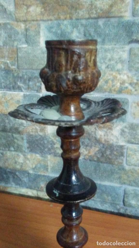 Antig&uuml;edades: CANDELABRO LACADO DE BRONCE - Foto 5