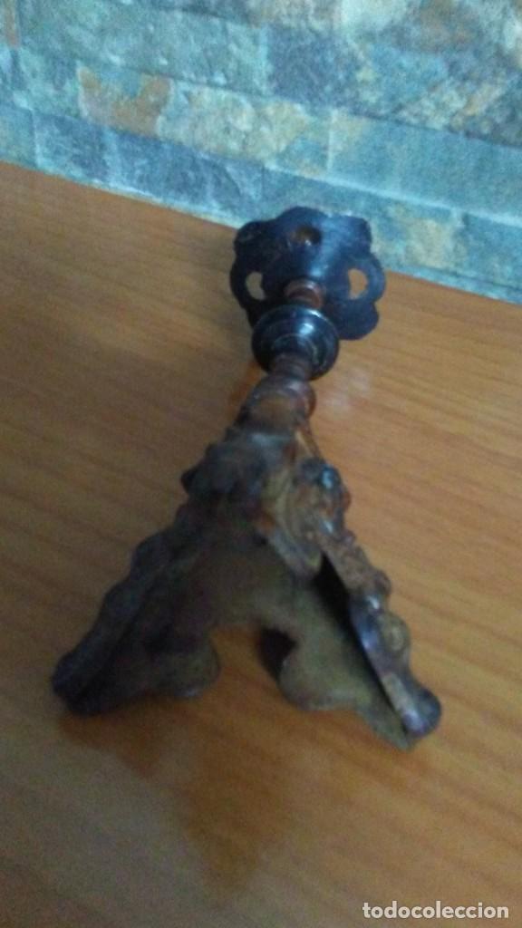 Antig&uuml;edades: CANDELABRO LACADO DE BRONCE - Foto 10