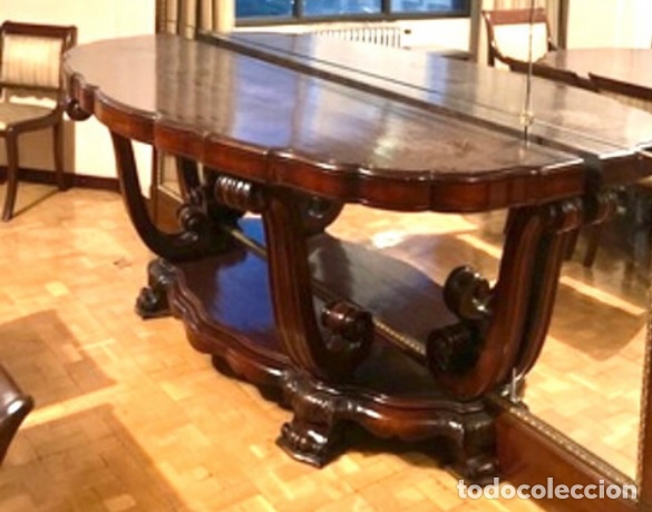 Antig&uuml;edades: Consola de madera caoba - Foto 1