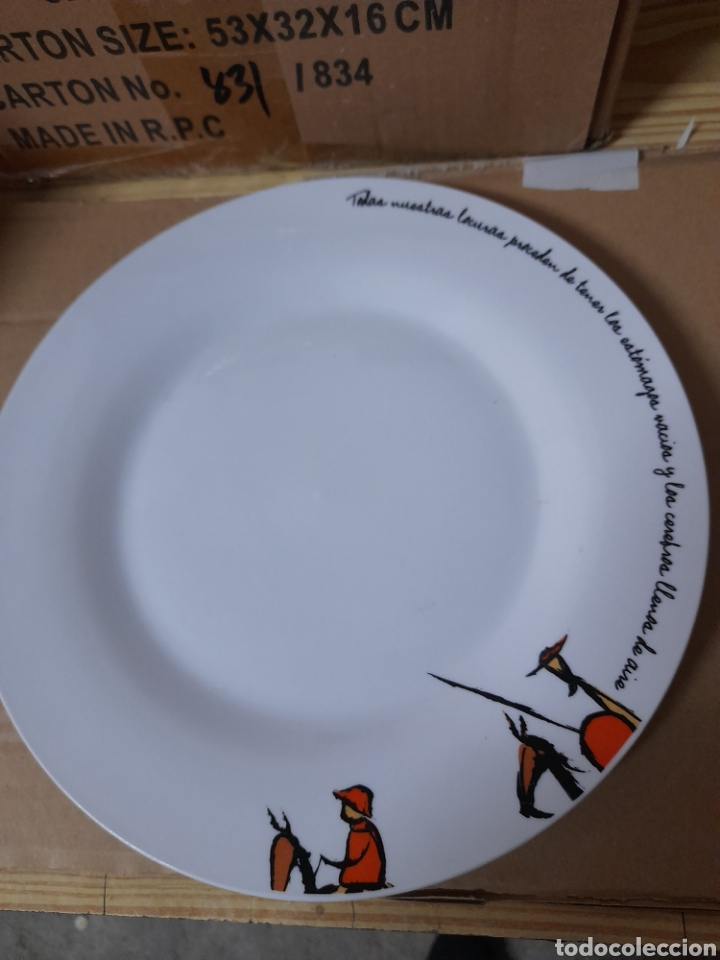 Antig&uuml;edades: Plato de Don Quijote y Sancho - Foto 1