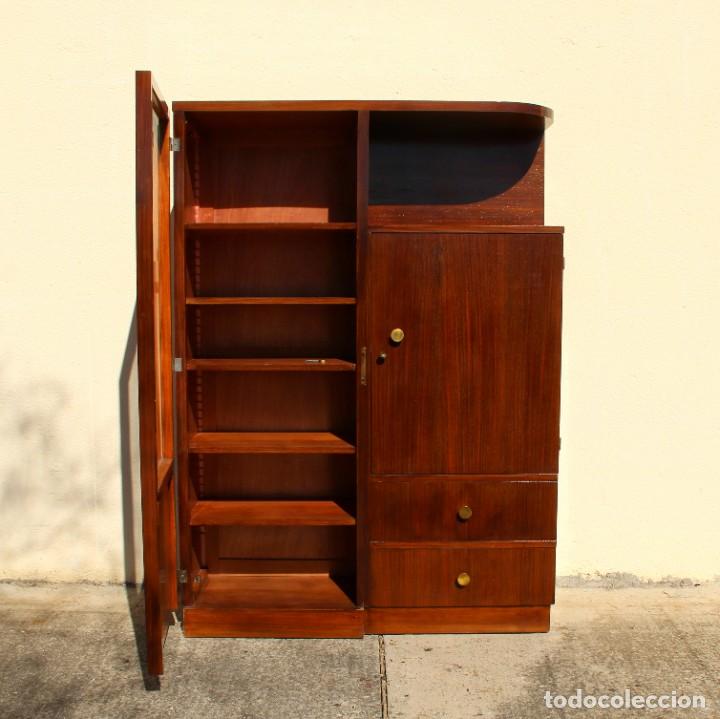 Antig&uuml;edades: Librer&iacute;a Art Dec&oacute; francesa con vitrina. - Foto 6