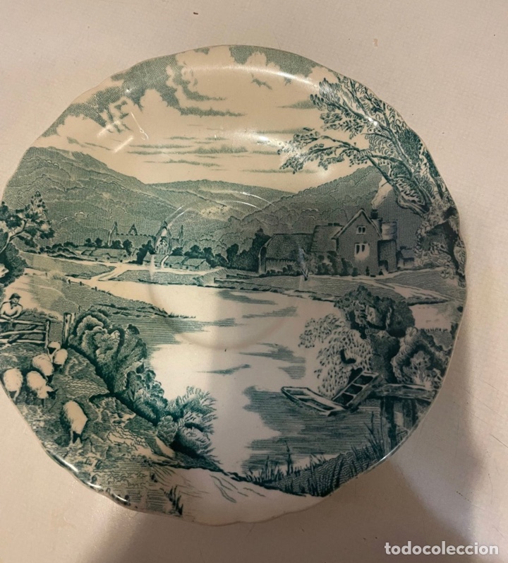 Antig&uuml;edades: 8 platitos porcelana inglesa - Foto 1