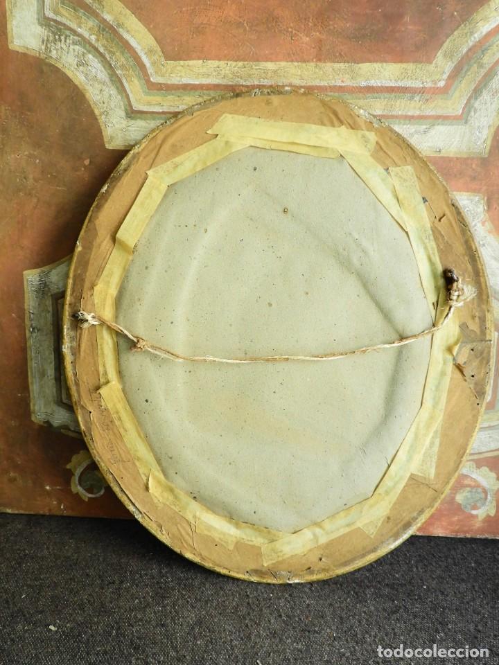 Antig&uuml;edades: CUADRO RELIGIOSO DE MADERA DORADA CON IMAGEN DE LA VIRGEN - Foto 7