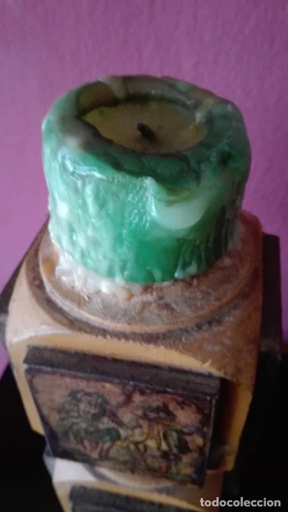 Antig&uuml;edades: PORTAVELA MADERA - Foto 5