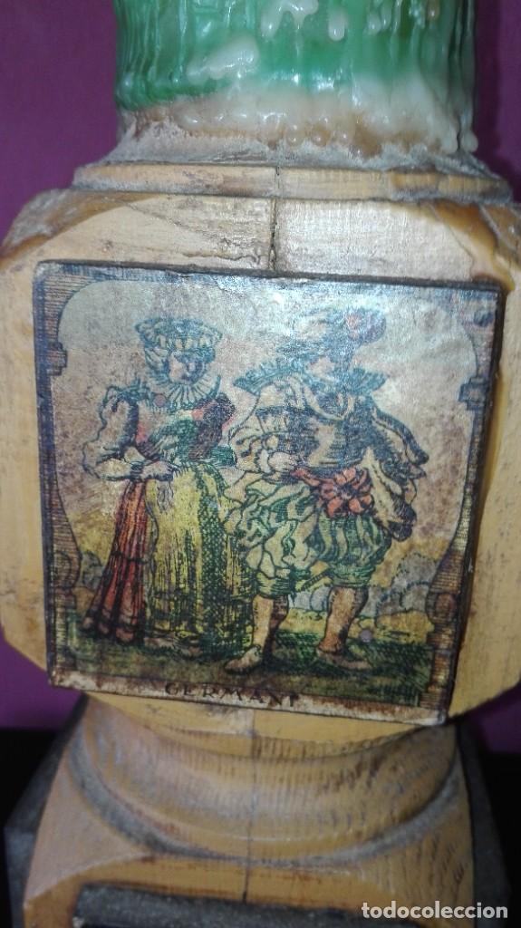 Antig&uuml;edades: PORTAVELA MADERA - Foto 8