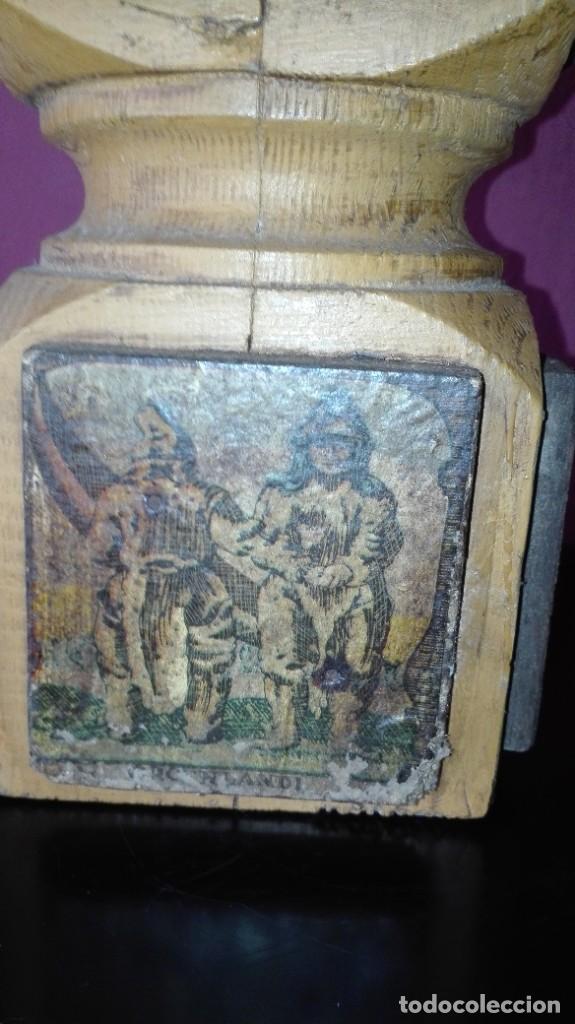 Antig&uuml;edades: PORTAVELA MADERA - Foto 9