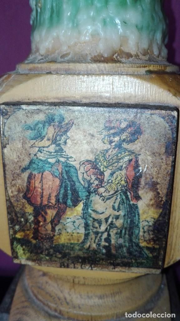 Antig&uuml;edades: PORTAVELA MADERA - Foto 10