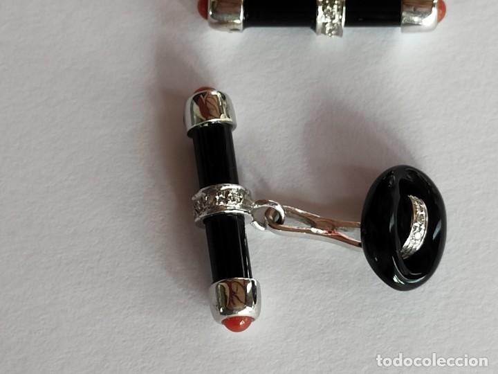 Antig&uuml;edades: GEMELOS ORO BLANCO &Oacute;NICE Y BRILLANTES - Foto 13