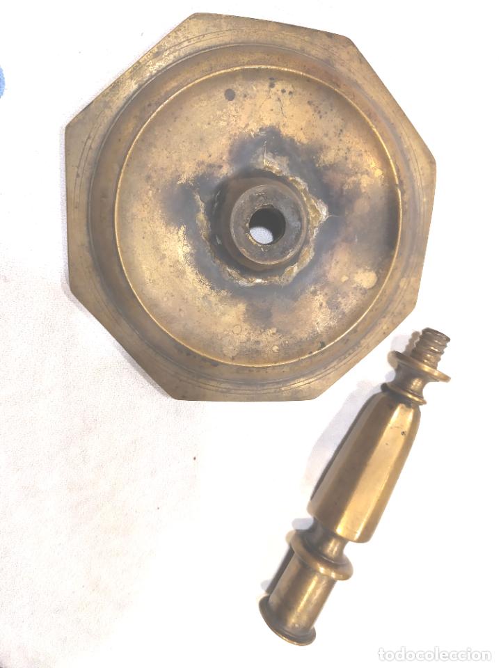 Antig&uuml;edades: CANDELERO BRONCE SIGLO XIX - Foto 4