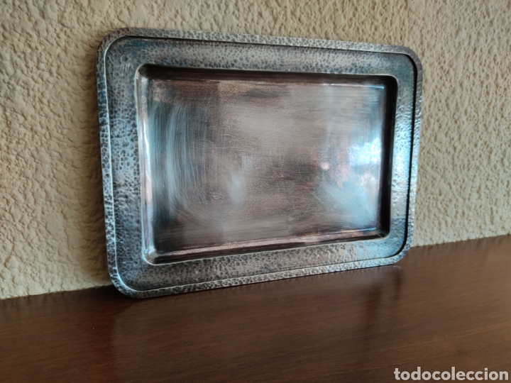 Antig&uuml;edades: Antigua bandeja plateada - Foto 2