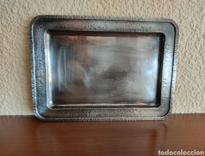 Antig&uuml;edades: Antigua bandeja plateada - Foto 1