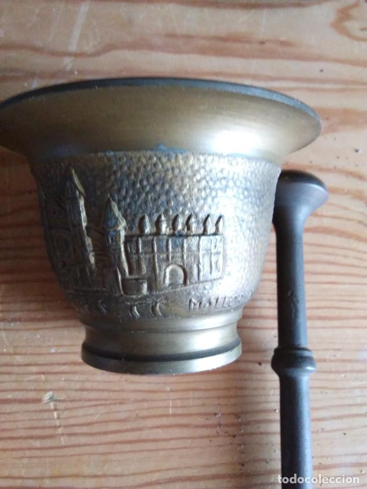 Antig&uuml;edades: MORTERO DE BRONCE CON GRABADOS DE MALLORCA - Foto 11
