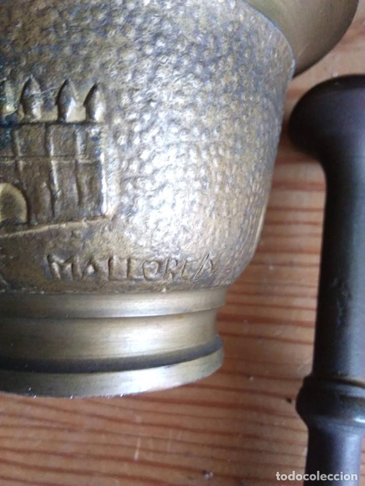 Antig&uuml;edades: MORTERO DE BRONCE CON GRABADOS DE MALLORCA - Foto 12