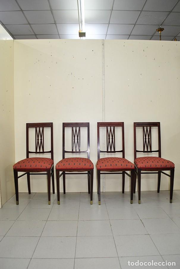 Antig&uuml;edades: CONJUNTO DE SILLAS DE CAOBA - Foto 2