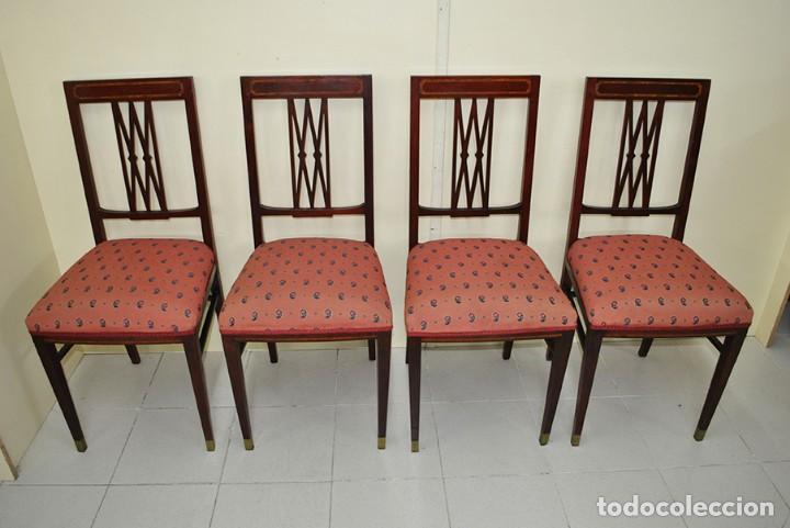 Antig&uuml;edades: CONJUNTO DE SILLAS DE CAOBA - Foto 3