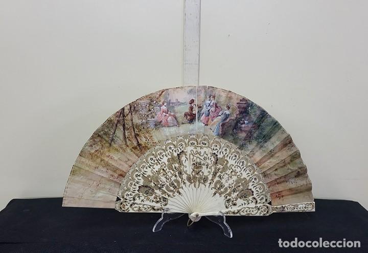 Antig&uuml;edades: ABANICO ANTIGUO DE PAPEL - Foto 4