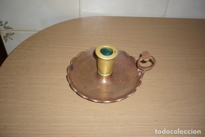 Antig&uuml;edades: Antigua Palmatoria de Bronce - Lat&oacute;n - Foto 2
