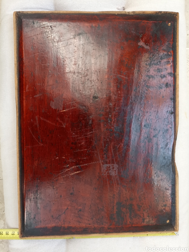 Antig&uuml;edades: Placa de madera tallada y sobredorada. - Foto 4