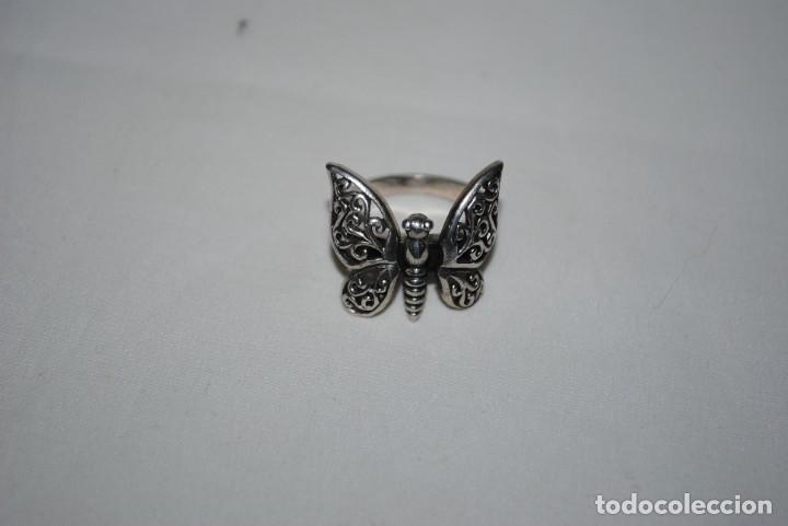 Antig&uuml;edades: ANILLO DE PLATA EN FORMA DE MARIPOSA - Foto 3