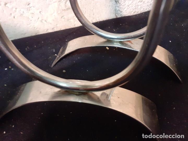 Antig&uuml;edades: Candelabros art deco inoxidable. - Foto 3