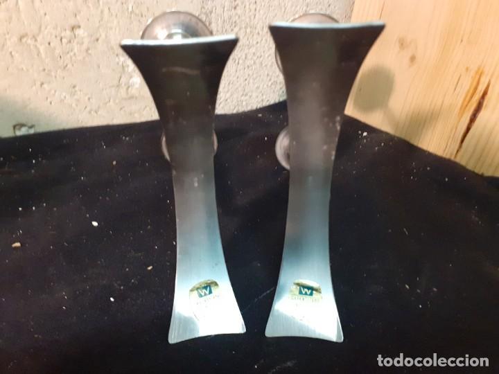 Antig&uuml;edades: Candelabros art deco inoxidable. - Foto 6