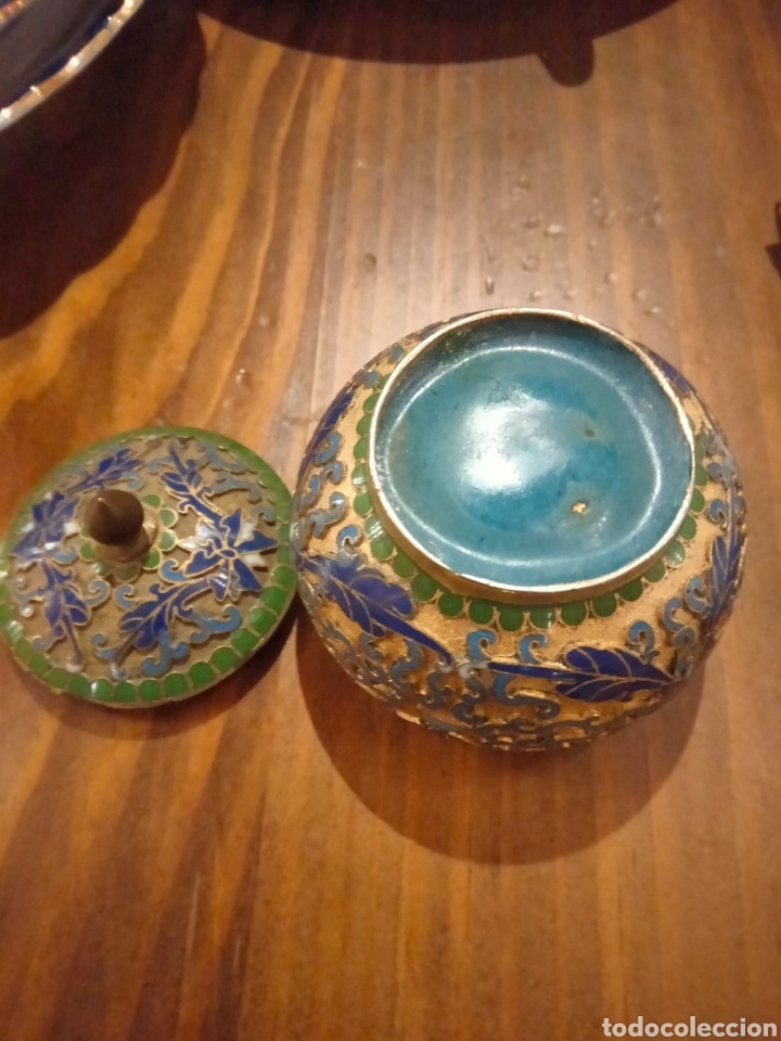 Antig&uuml;edades: Peque&ntilde;o bote cloisonne - Foto 4