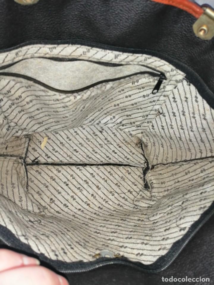 Antig&uuml;edades: Bolso cesta marr&oacute;n y negro - Foto 7