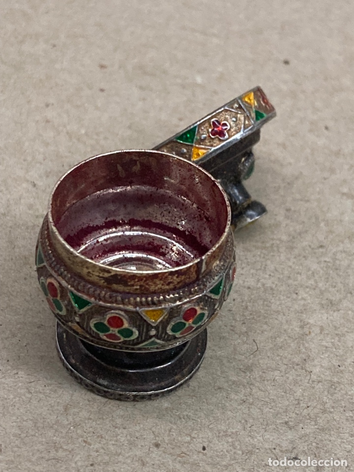 Antig&uuml;edades: Cajitas de plata y esmaltado indu /K04 - Foto 2