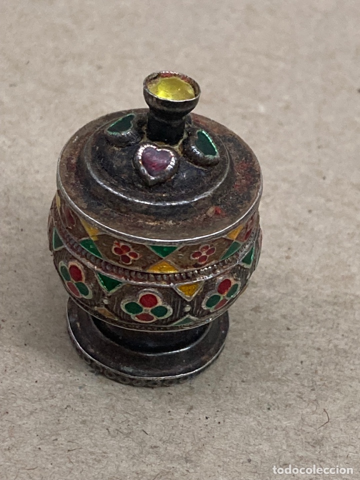 Antig&uuml;edades: Cajitas de plata y esmaltado indu /K04 - Foto 1