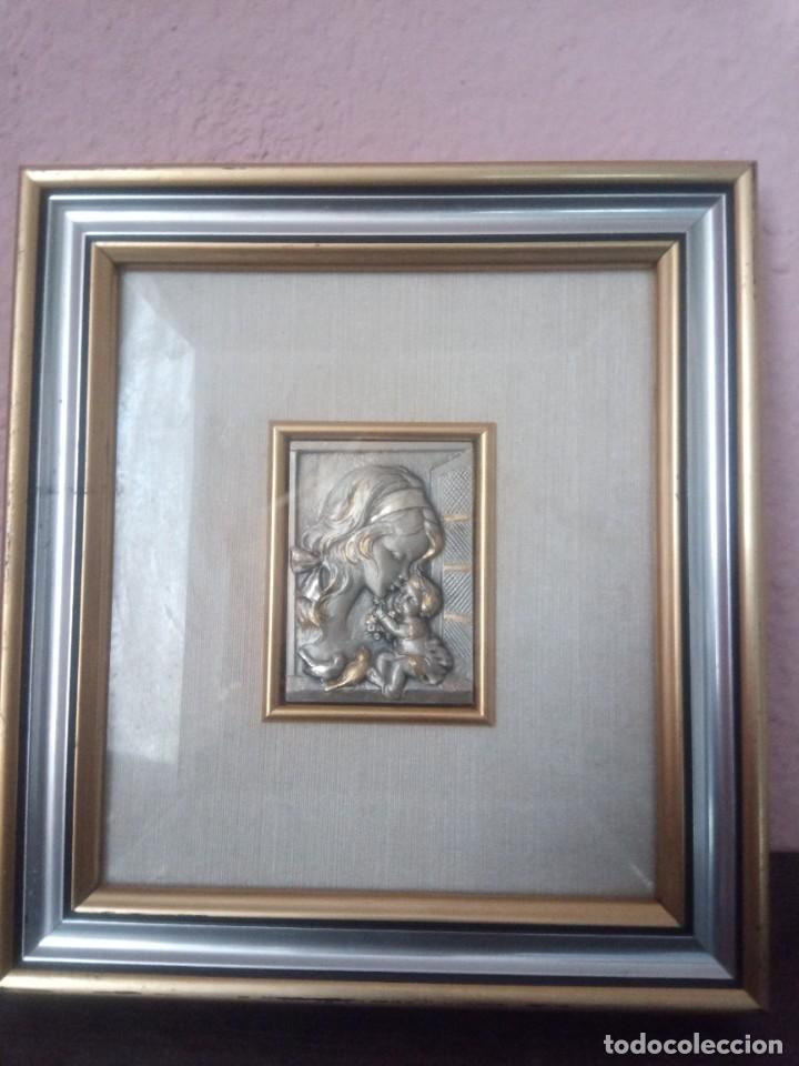 Antig&uuml;edades: Marco con placa en plata - Foto 1