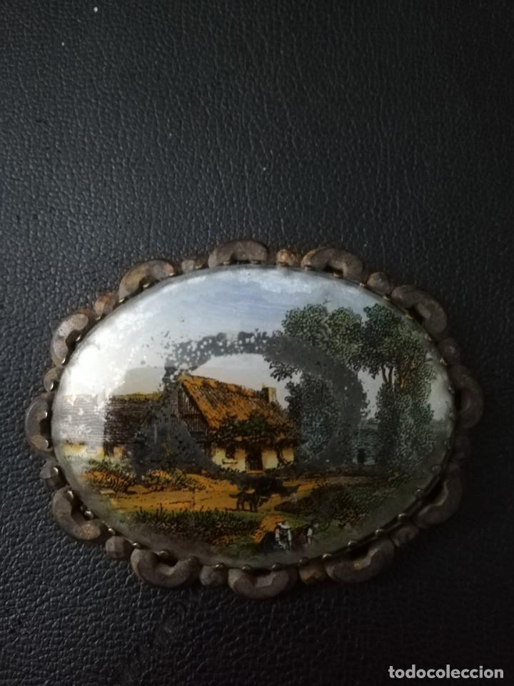 Antig&uuml;edades: BROCHE DE LAT&Oacute;N S. XIX - Foto 1