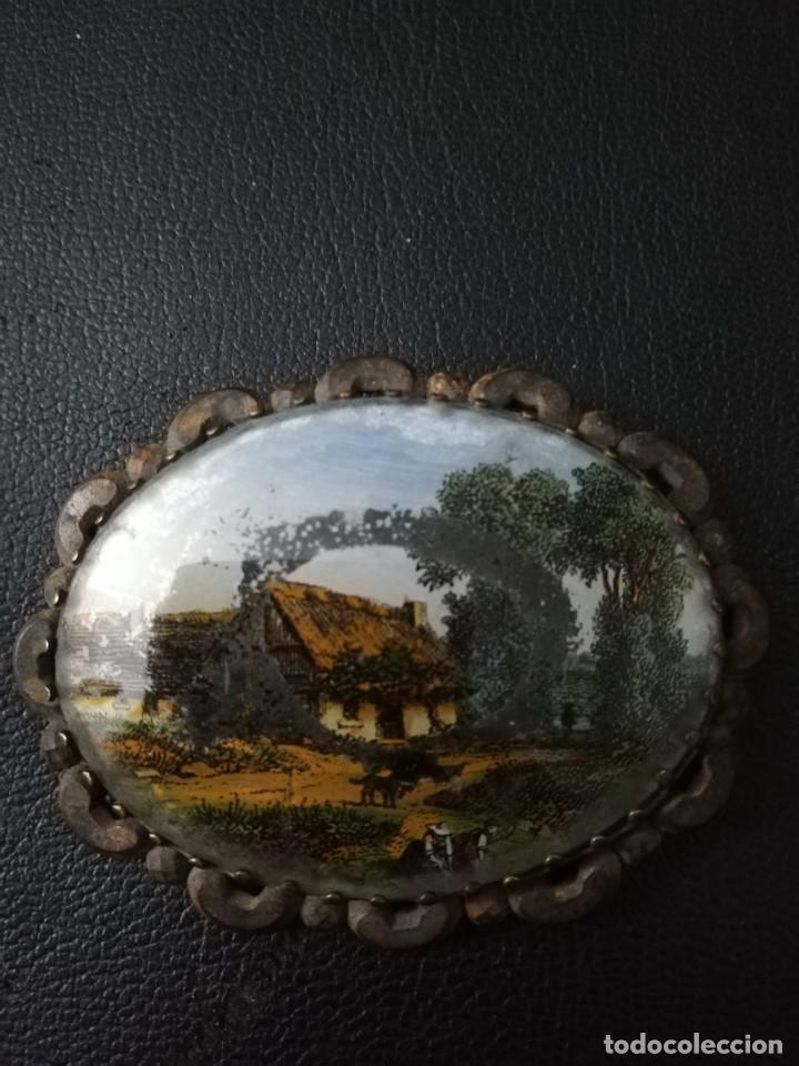 Antig&uuml;edades: BROCHE DE LAT&Oacute;N S. XIX - Foto 3