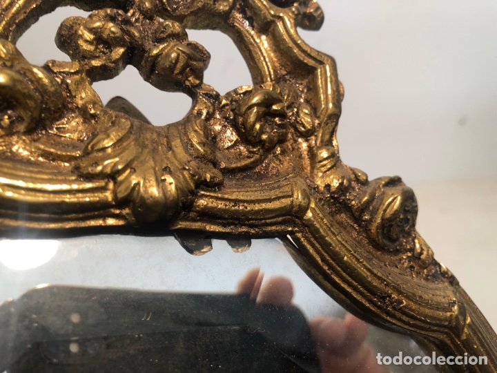 Antig&uuml;edades: ESPEJO DE SOBREMESA DE BRONCE. 35CM - Foto 5