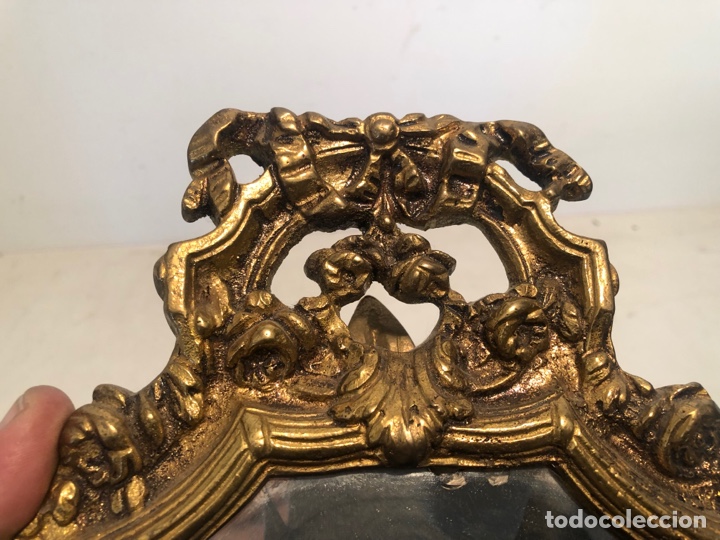 Antig&uuml;edades: ESPEJO DE SOBREMESA DE BRONCE. 35CM - Foto 6