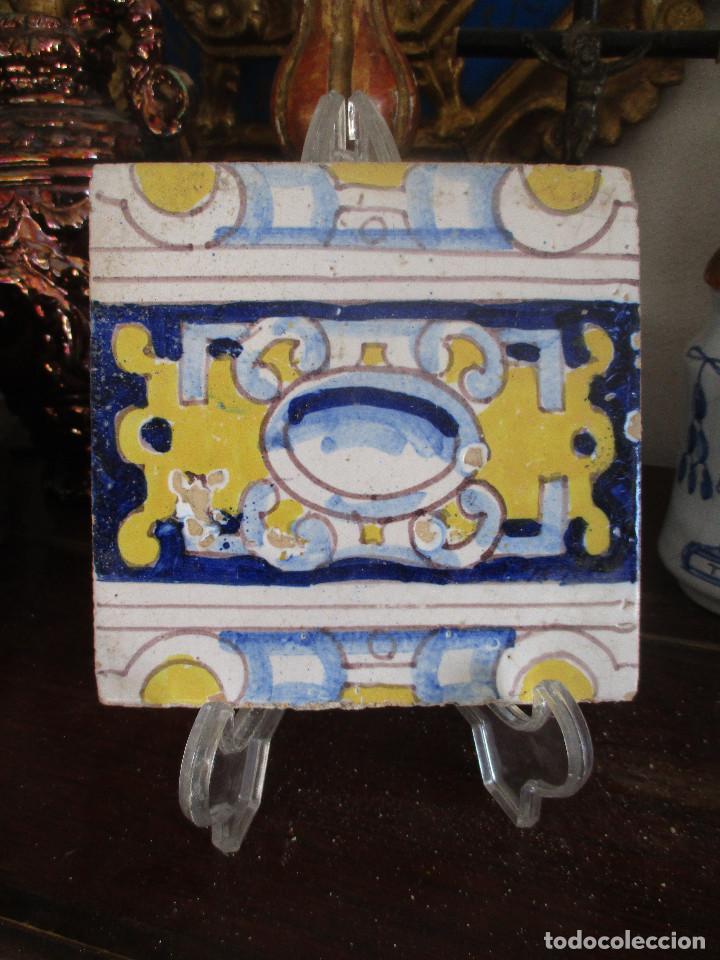 Antig&uuml;edades: Azulejo antiguo pintado - Foto 1
