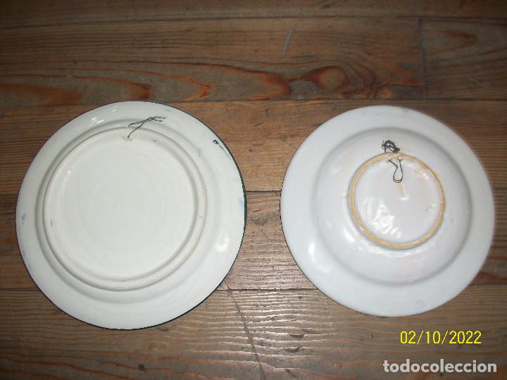 pareja de platos decorativos antiguos de pared - Compra venta en  todocoleccion