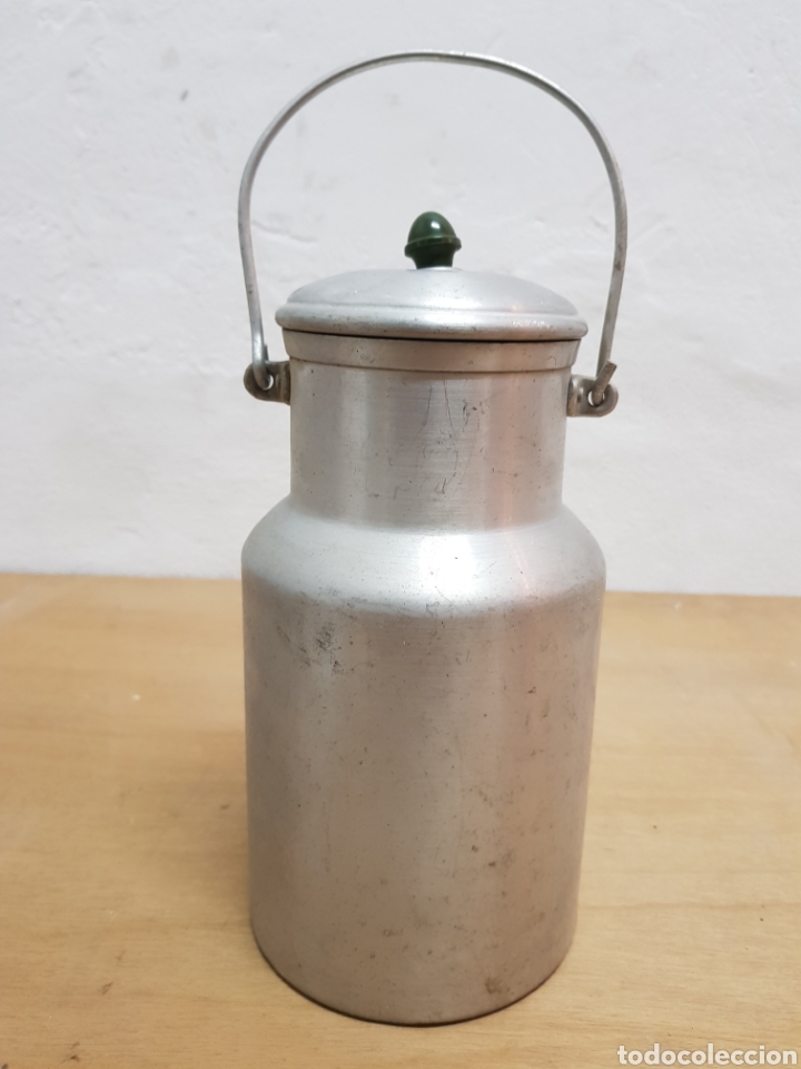 Antig&uuml;edades: Lechera de aluminio de 2L - Foto 1