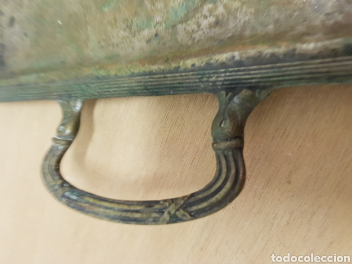 Antig&uuml;edades: Bandeja de metal plateada - Foto 3