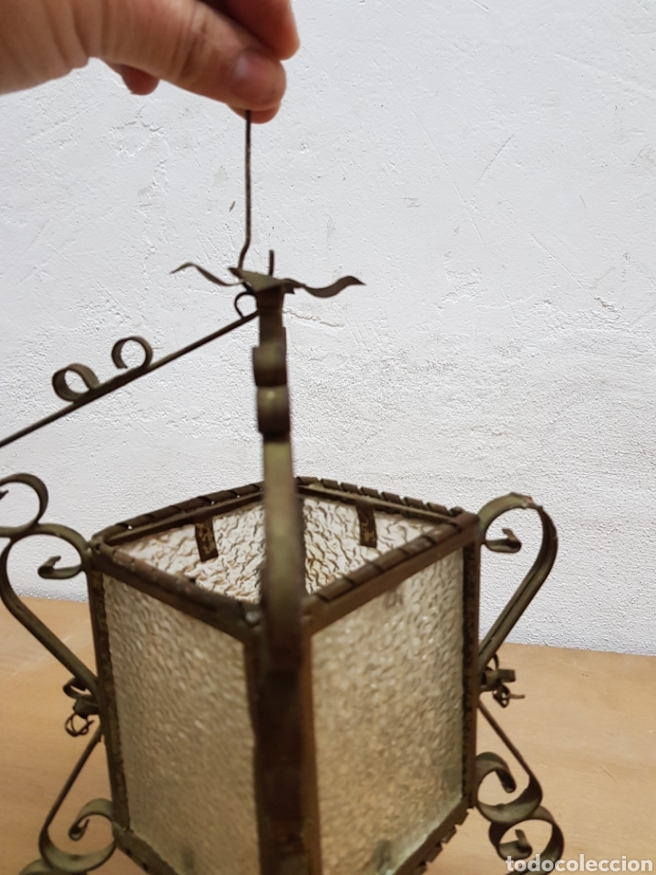Antig&uuml;edades: Farolillo de chapa - Foto 3