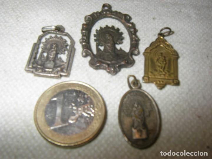 Antig&uuml;edades: 4 medallas de la virgen del Pilar. - Foto 1